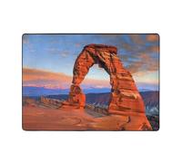 Arches - Tapis en flanelle imprimé parc national, 203,2 x 147,3 cm, tapis de sol doux en mousse à mémoire de forme qui ne perd pas ses poils, tapis de sol chaud et antibruit pour chambre à coucher