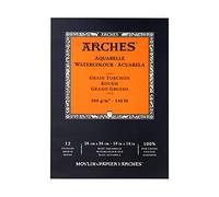 Arches Bloc aquarelle grain torchon 26 x 36 cm 300 g 12 pages Naturel Blanc