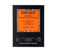 Arches - Bloc aquarelle 795102 Grain torchon 140 lb / 300 g/m² 23x31 cm 12 feuilles