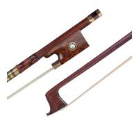 Archet De Violon Archet De Violon En Bois Brésilien 4/4 Bâton Rond Bois Serpent Poignée En Peau Grenouille Crin Cheval Mogolia Blanc