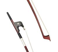 Archet de violon basse en bois du Brésil queue en ébène et crin de cheval blanc 1/2(4/4)