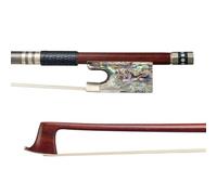 Archet de violon de performance Archet de violon 4/4 durable en pernambouc manche rond peau enveloppée crin de cheval blanc avec grenouille