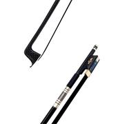 Archet de violon de performance Archet de violon 4/4 en fibre de carbone 1 pièce noir clair grille pièces en cuivre argent crin de cheval noir(Type 2)