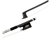 Archet de violon de performance Archet de violon professionnel en fibre de carbone tressée en soie argentée 4 4 en crin de cheval blanc