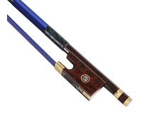 Archet de violon en fibre de carbone 4/4 ultra léger et incassable avec crin de cheval coloré, incrustations de grenouille en bois de serpent et nacre, qualité professionnelle pour les voyages et les
