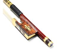 Archet de violon hybride en fibre de carbone Peranmbuco Peau de Peranmbuco Taille 4/4 VINGOBOW 127 V Master Level Fleur de lys Grenouille en bois de serpent 4 4 entièrement raides Crin de cheval