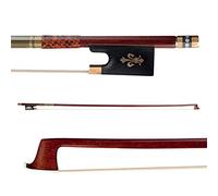 Archet de violon (pernambouc en pernambouc en ébène noir grenouille et poils d'archet de prêle) pour violon 4/4 pleine taille