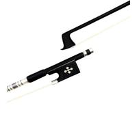 Archet De Violon Pour Pratique Accessoires Pour Cheveux D'archet En Fibre De Carbone 3/4 Rond Noir Et Blanc Pour Instruments De Musique