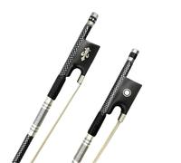 Archet De Violon Pour Pratique Archet De Violon 4/4 En Fibre De Carbone Black Grid 1 Pièce Ébène Prêle(3/4)