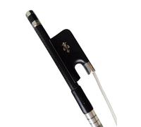 Archet De Violon Pour Pratique Archet De Violon Basse 1 Pièce 3/4 En Carbone Massif Grenouille En Ébène Avec Décoration En Grille Crin Blanc