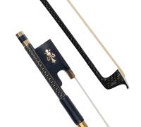 Archet De Violon Pour Pratique Archet De Violon Professionnel 4/4 Tresse En Soie Dorée Fibre De Carbone Crin De Cheval Blanc Bande De Queue En Ébène Motif Durable