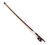 Archet pour violon 1/8 pour débutants | Archet d'entraînement en bois de Brésil et crin de cheval avec poignée plaquée argent | 50g léger