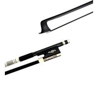 Archets de violon faits à la main Archet de violon 4/4 en fibre de carbone tressée en soie dorée grille à carreaux noirs blanc/noir crin de cheval(Type3)