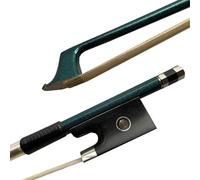 Archets de violon faits à la main Archet de violon en fibre de carbone verte 4/4 3/4 1/2 1/4 1/8 bien équilibré crin de cheval blanc(1/8)