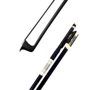 Archets de violon faits à la main Archet de violon professionnel 4/4 en fibre de carbone tressée en soie dorée crin de cheval blanc prêle noire(Type5)