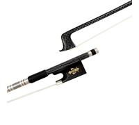 Archets de violon faits à la main Archet de violon professionnel en fibre de carbone tressée en soie argentée 4/4 en crin de cheval blanc