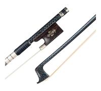 Archets De Violon Pour Débutants Fibre De Carbone À Carreaux Incrustée Soie Bleue Enveloppée Dun Archet Violon En Fil Floral Argenté Et Noir(1-4)