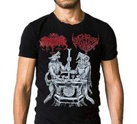 Archgoat Satanic Warmaster Lux Satanae 13 Hymns of Finnish Devil Worship Men's T-Shirt Unisex Black Cotton Hip Hop Print Tee Shirts M