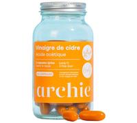 Archie, Capsules Vinaigre de Cidre Biologique - Naturel, sans gluten, sans lactose. Cure de 1 mois. 60 capsules. Made in France.