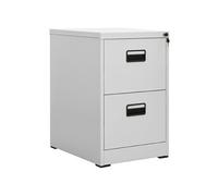 vidaXL Classeur Armoire à Dossiers Armoire de Classement Stockage de Fichiers Meuble de Classement Bureau Intérieur Gris Clair 46x62x72,5 cm Acier
