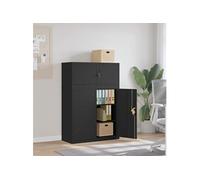 vidaXL Classeur noir 90x40x130 cm acier