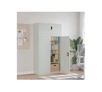 vidaXL Classeur gris clair 90x40x180 cm acier