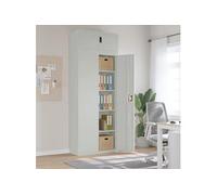 Archiefkast 90x40x240 cm staal lichtgrijs3188321