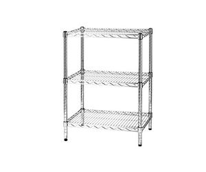 Archimede 3x456090 Système Composable Etagère Lot de 3 Tablettes Métal Chrome 61 x 46 x 90 cm