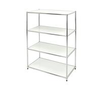 Archimede Easy! Bibliothèque, Métal, Chrome/Blanc