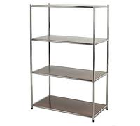 Archimede Easy! Bibliothèque, Métal, Chrome/Marron