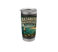 Archipel de Bazaruto Mozambique Vintage Tropical Island Gobelet isotherme en acier inoxydable double paroi