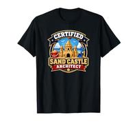 Architecte certifié Sandcastle Bâtisseur de Vacances à la Plage T-Shirt