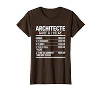 Architecte Idée Cadeau Humour T-Shirt, Femme, Marron, XL