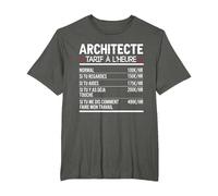 Architecte Idée Cadeau Humour T-Shirt, Homme Grandes Tailles, Asphalte, 3X Tall