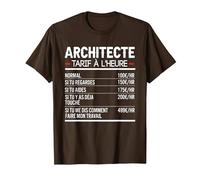 Architecte Idée Cadeau Humour T-Shirt, Homme, Marron, M