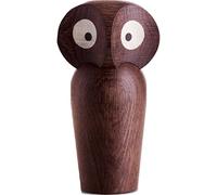 ArchitectMade Owl - Chouette en bois petite chêne fumé/H 12cm