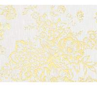 Architects Paper 306571 30657-1 Papier peint en soie métallique avec fleurs Blanc métallisé - 10,05m x 0,53m -