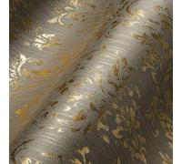 Architects Paper 30659-3 Papier peint en soie métallique avec ornements baroque Beige métallisé - 10,05m x 0,53m -