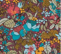 Architects Paper papier peint à fleurs Floral Impression florale papier peint intissé rouge bleu jaune beige noir 10,05 m x 0,53 m