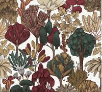 Architects Paper papier peint jungle Floral Impression tropicale papier peint intissé rouge beige marron vert jaune 10,05 m x 0,53 m