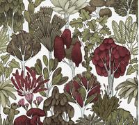 Architects Paper papier peint jungle Floral Impression tropicale papier peint intissé vert jaune blanc rouge beige 10,05 m x 0,53 m