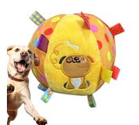 Architecture à rapporter à haute engagement, jouet à mâcher interactif en peluche douce avec sangles, jouet robuste à tirer et lancer pour chiot, sphère d'enrichissement activée par le son, aide à