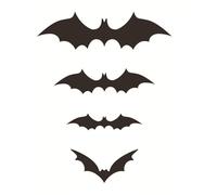 Architecture Appliques de chauve-souris - autocollants muraux 3D pour les vibrations du manoir d'Halloween 48 pcs with luminous stickers