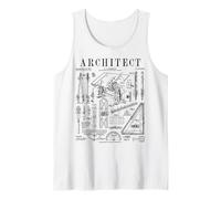 Architecture Architecture Outils étudiants Vintage Brevet Impression Débardeur