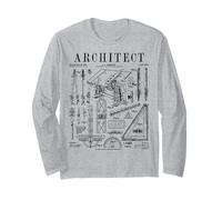 Architecture Architecture Outils étudiants Vintage Brevet Impression Manche Longue