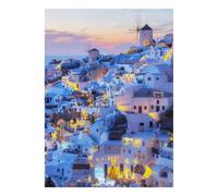 Architecture Coucher Soleil Moulin Puzzle, 1000 Pièces Jeu Intérieur Adulte | 52x38cm Carton, Passe-temps Intellectuel, Finition Surface Lisse, Amateurs D'art, Interaction Familiale