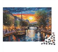 Architecture de Paysage Urbain Puzzle Adulte 1000 Pcs Casse-tête De 1000 Pièces Puzzle Durable Jeux De Puzzle Stimulants ÉduLe chatif pour Adultes pour Toutes Les Adultes Cadeau 1000pcs (75x50cm)