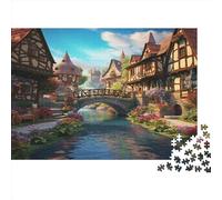 Architecture de Paysage Urbain Puzzle Adulte 1000 Pièces Puzzle Durable Jeux De Puzzle Stimulants pour Adultes Cadeau Unique Décor À La Maison 1000 Pièce Adultes Puzzles 1000pcs (75x50cm)