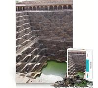 Architecture des puits à degrés Anciens Puzzle de 1000 pièces pour Adultes Jeu Stimulant l'esprit Surface Lisse sans bavures Passe-Temps Fascinant pour Les Moments de détente (38x52cm)