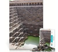 Architecture des puits à degrés Antiques Puzzle de 1000 pièces Entraînement cérébral ludique Pièces précises et sans Couture Passe-Temps Fascinant pour Les Moments de détente (38x26cm)